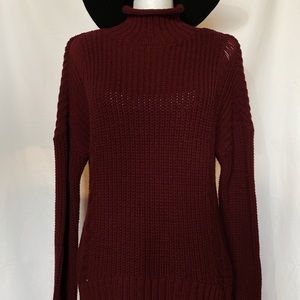 Express, burgundy sweater